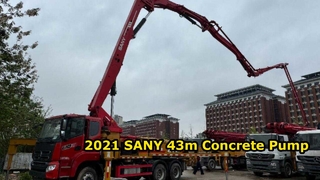 2021 SANY 43m Betonauslegerpumpe zu verkaufen – Original SANY-Chassis – Bester Preis