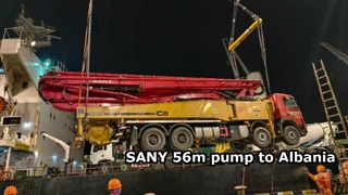 CP Brothers verkauft SANY 56m Betonpumpenwagen erfolgreich nach Albanien – Komplette Logistik &