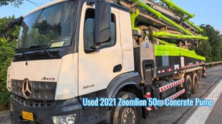 Gebrauchtes 2021 Zoomlion 50m Betonpumpen-LKW-Mercedes-Benz-Chassis